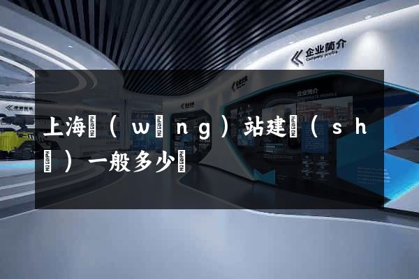 上海網(wǎng)站建設(shè)一般多少錢