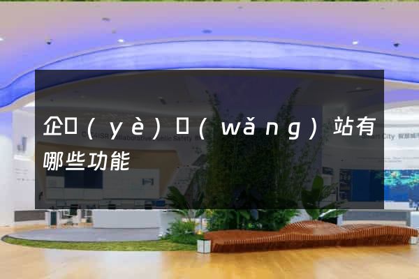企業(yè)網(wǎng)站有哪些功能