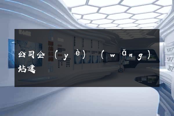 公司企業(yè)網(wǎng)站建設