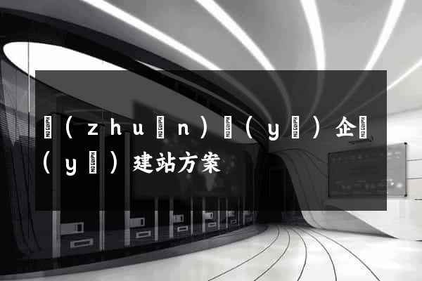 專(zhuān)業(yè)企業(yè)建站方案