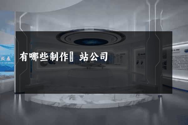 有哪些制作網站公司