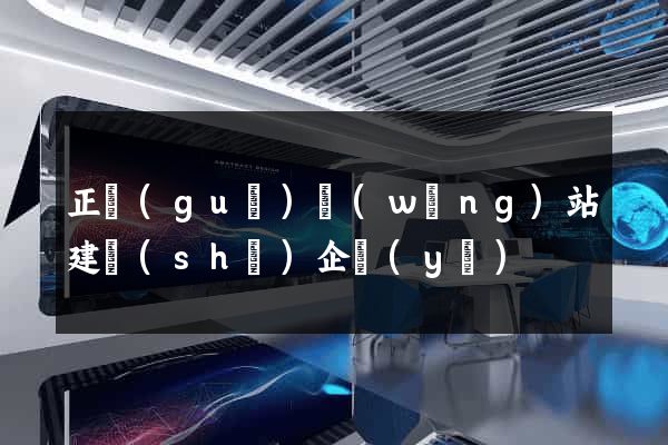 正規(guī)網(wǎng)站建設(shè)企業(yè)