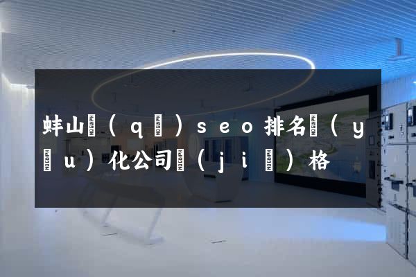 蚌山區(qū)seo排名優(yōu)化公司價(jià)格