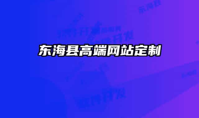 東?？h高端網(wǎng)站定制
